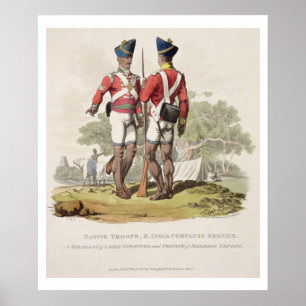 Native Troops in the East India Company's Service: Poster