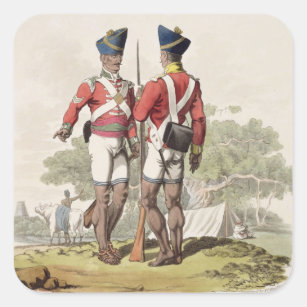 Native Troops in the East India Company's Service: Square Sticker