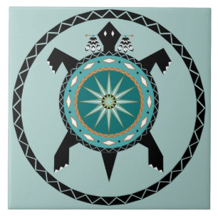 Native Turtle Ceramic Tile
