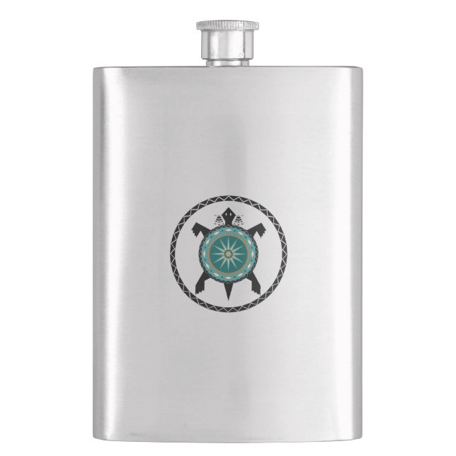Native Turtle Hip Flask (Front)