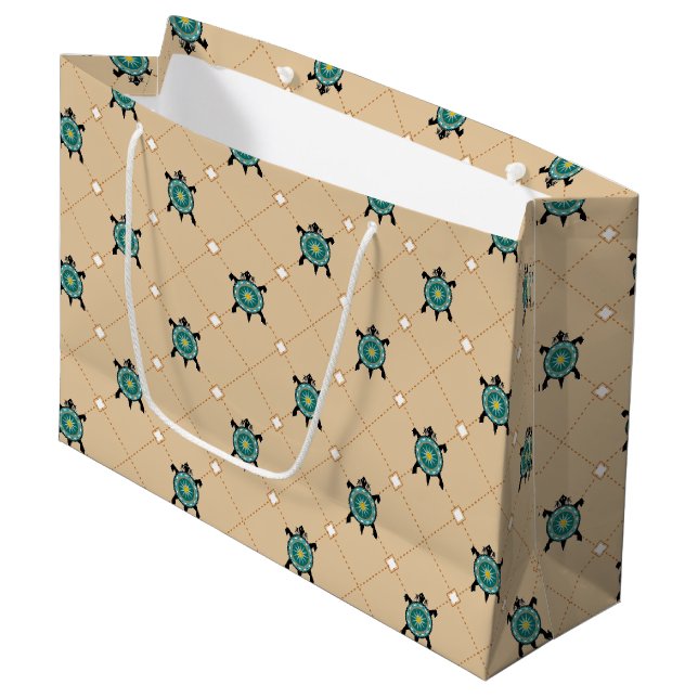 Native Turtle Large Gift Bag (Front Angled)