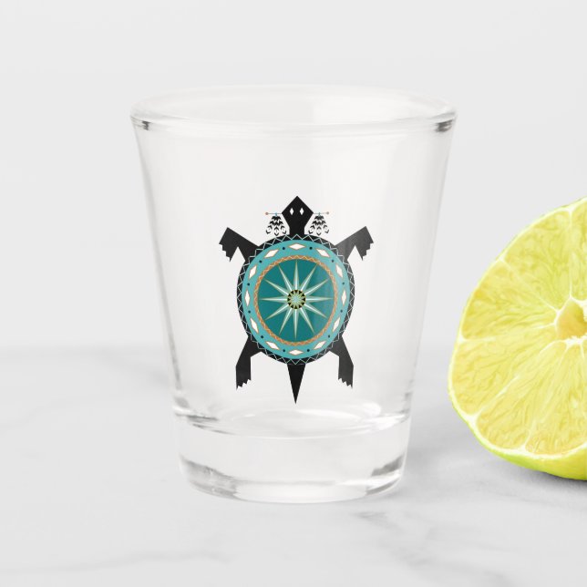 Native Turtle Shot Glass (Front)