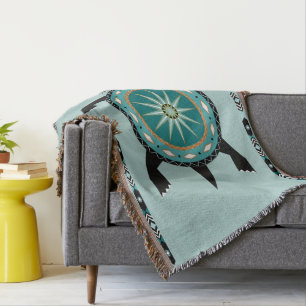 Native Turtle Throw Blanket