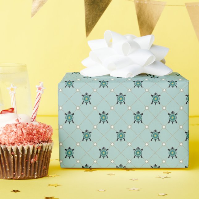 Native Turtle Wrapping Paper (Birthday Party)