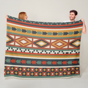Native Warrior 60x80 Fleece Blanket