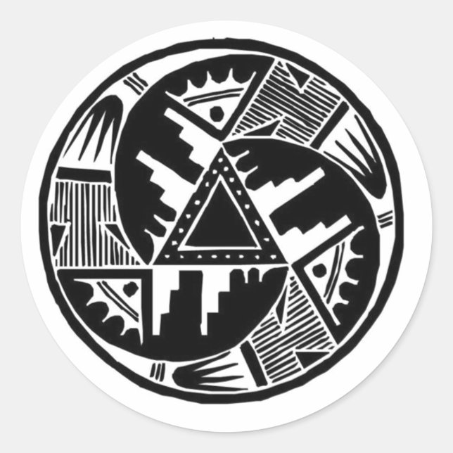 Native Wheel Classic Round Sticker (Front)