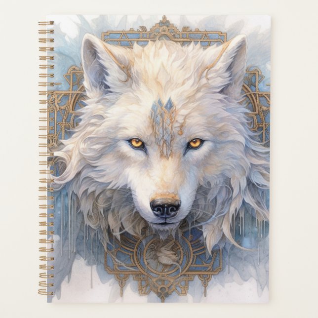 Native White Wolf  Planner (Front)