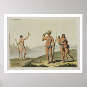 Natives of Guyana (colour litho) Poster