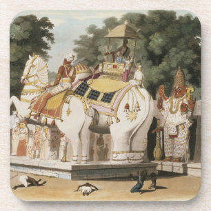 Natives pay homage to their ruler, engraved by Tho Coaster