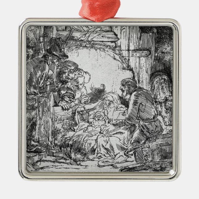 Nativity, 1654 metal tree decoration (Front)