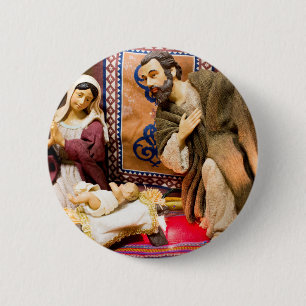 Nativity 6 Cm Round Badge
