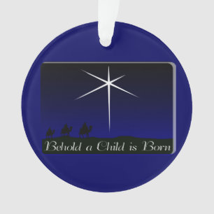 Nativity A Child Is Born Ornament