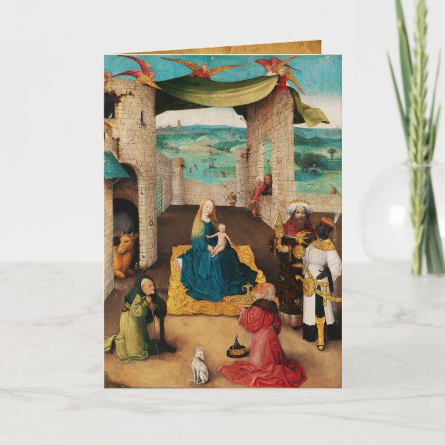 NATIVITY,ADORATION OF MAGI ,IRISH CHRISTMAS PRAYER HOLIDAY CARD (Front)