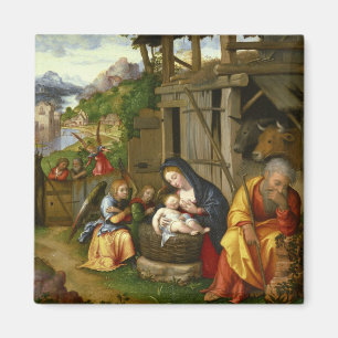 Nativity and Child Angels  c1515 Magnet