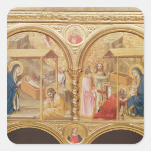 Nativity and the Adoration of the Magi Square Sticker