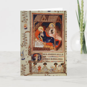 Nativity and Visitation of the shepherds Holiday Card