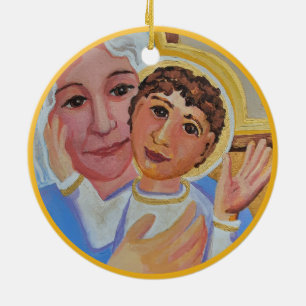 Nativity Art Christmas Ceramic Ornament