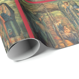Nativity Baby Jesus Angel 3 Kings Detailed Image Wrapping Paper