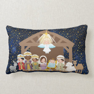 Nativity Baby Jesus Three Wise Men Stable Pillow