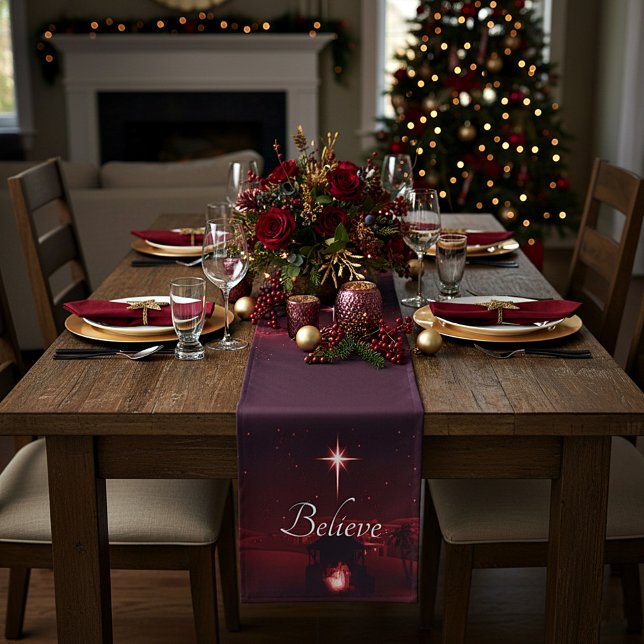 Nativity Believe Medium Table Runner (Creator Uploaded)