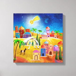 Nativity Bethlehem poster Canvas Print