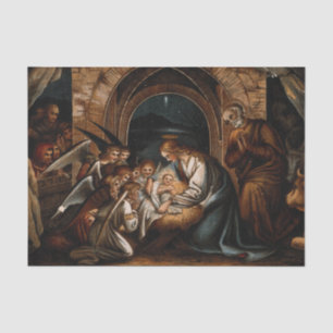 Nativity Birth of Jesus Christ Angels Mother Mary Tissue Paper