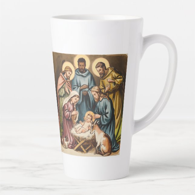 Nativity birth of jesus latte mug (Right)