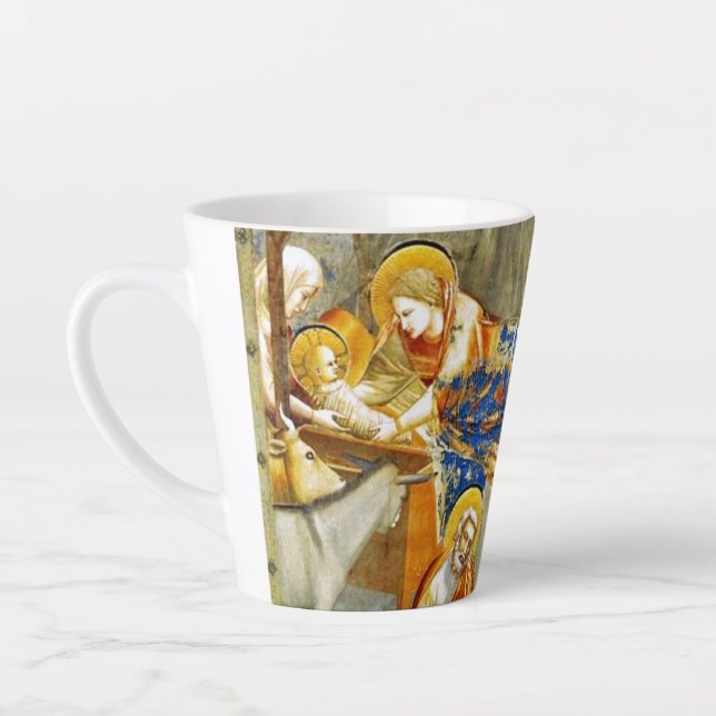 Nativity Birth of Jesus  Latte Mug (Left)