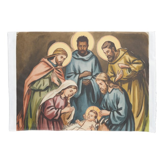 Nativity birth of jesus pillowcase (Front)