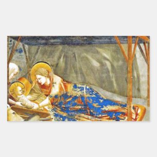 Nativity Birth of Jesus Rectangular Sticker