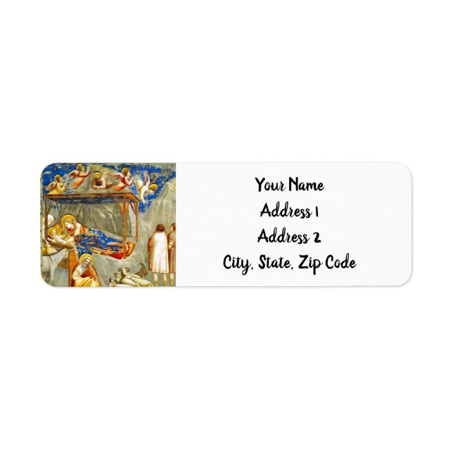 Nativity Birth of Jesus  Return Address Label (Front)