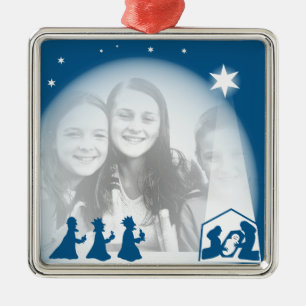 Nativity Border Metal Tree Decoration