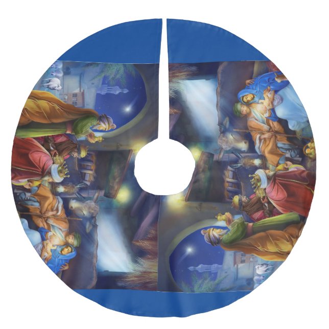 Nativity Brushed Polyester Tree Skirt (Front)
