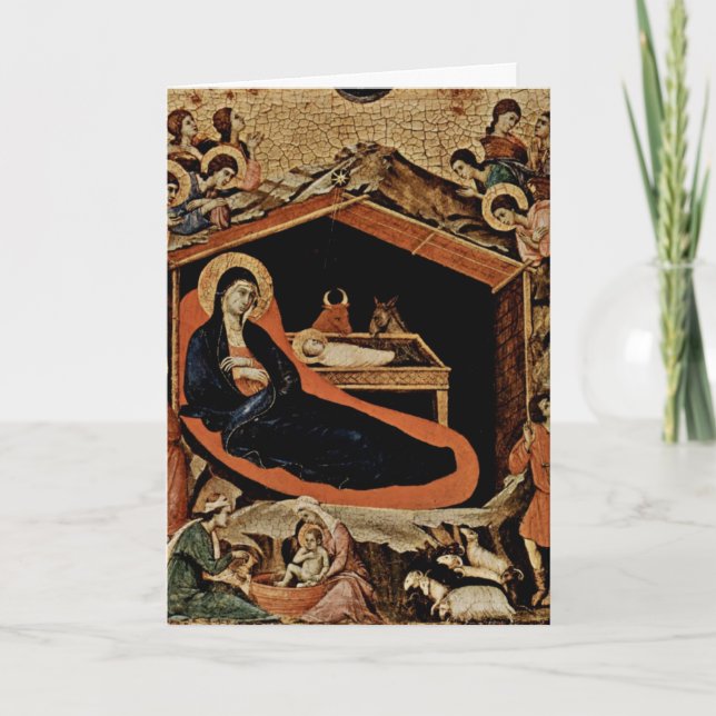 Nativity By Duccio Holiday Card (Front)