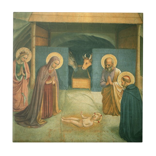 Nativity by Fra Angelico Ceramic Tile (Front)