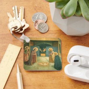 Nativity by Fra Angelico Key Ring