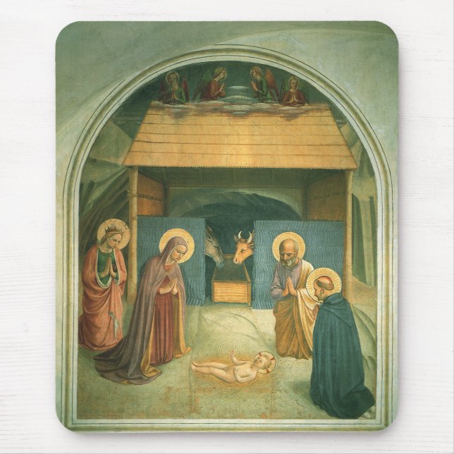 Nativity by Fra Angelico Mouse Pad (Front)