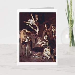 Nativity By Michelangelo Merisi Da Caravaggio Holiday Card