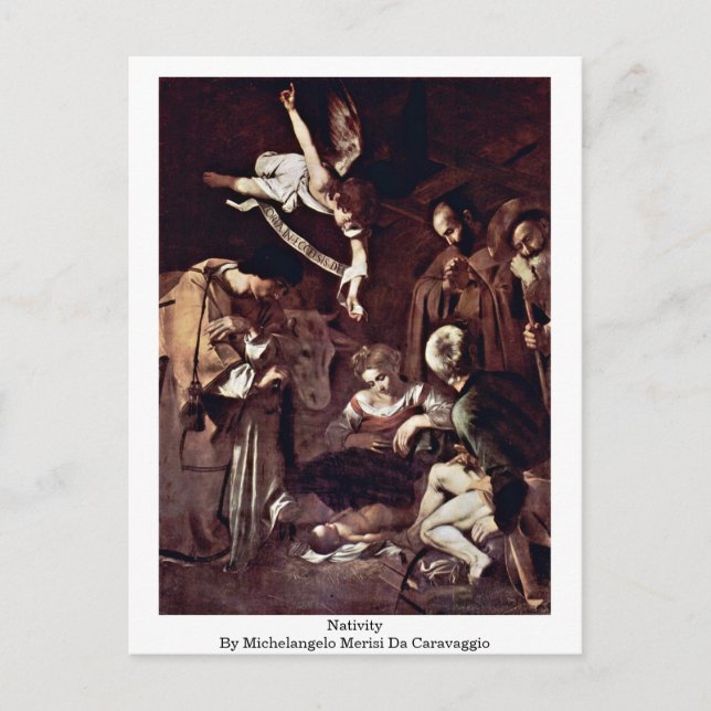 Nativity By Michelangelo Merisi Da Caravaggio Postcard (Front)