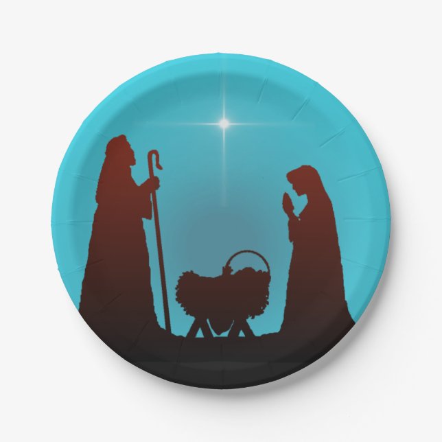 NATIVITY by SHARON SHARPE Paper Plate (Front)