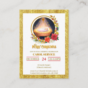Nativity Carol Service Christmas Invitation