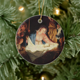 Nativity Ceramic Ornament