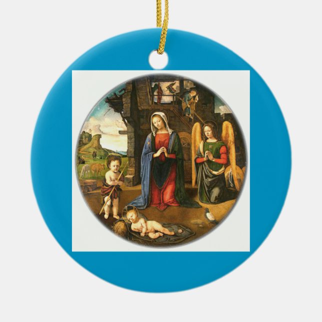 Nativity Ceramic Tree Decoration (Front)