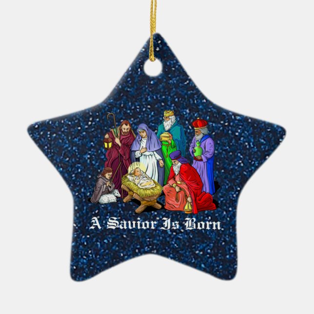 nativity ceramic tree decoration (Front)