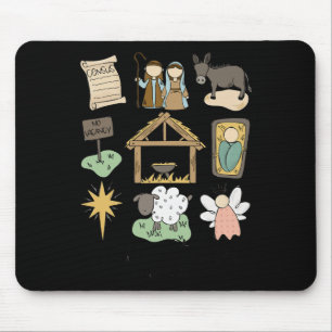 Nativity Christian Christmas Xmas True Story Mange Mouse Pad