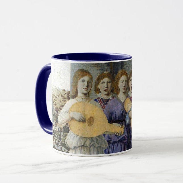 NATIVITY,CHRISTMAS ANGELS by PIERO DELLA FRANCESCA Mug (Front Left)