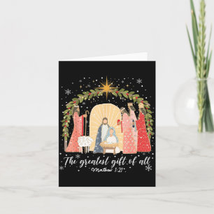 Nativity Christmas Baby Jesus Christian Greatest O Card