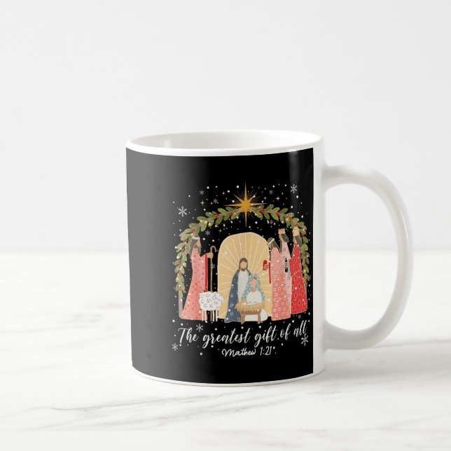 Nativity Christmas Baby Jesus Christian Greatest O Coffee Mug (Right)