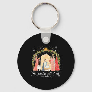 Nativity Christmas Baby Jesus Christian Greatest O Key Ring