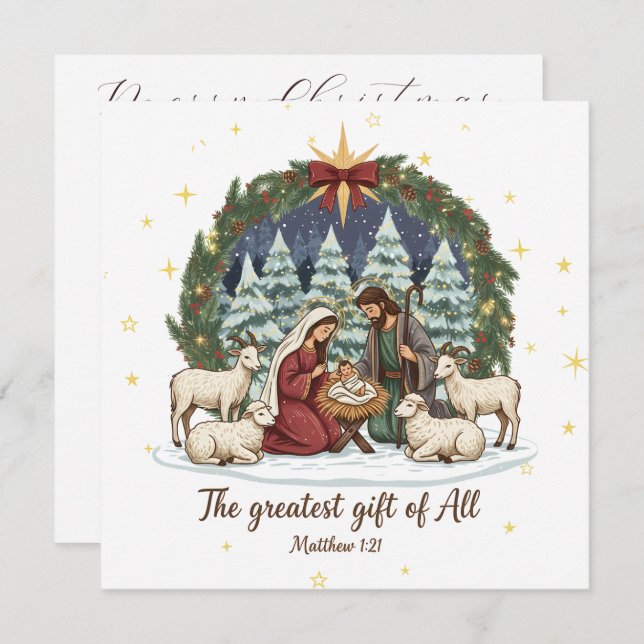 Nativity Christmas Card  (Front/Back)